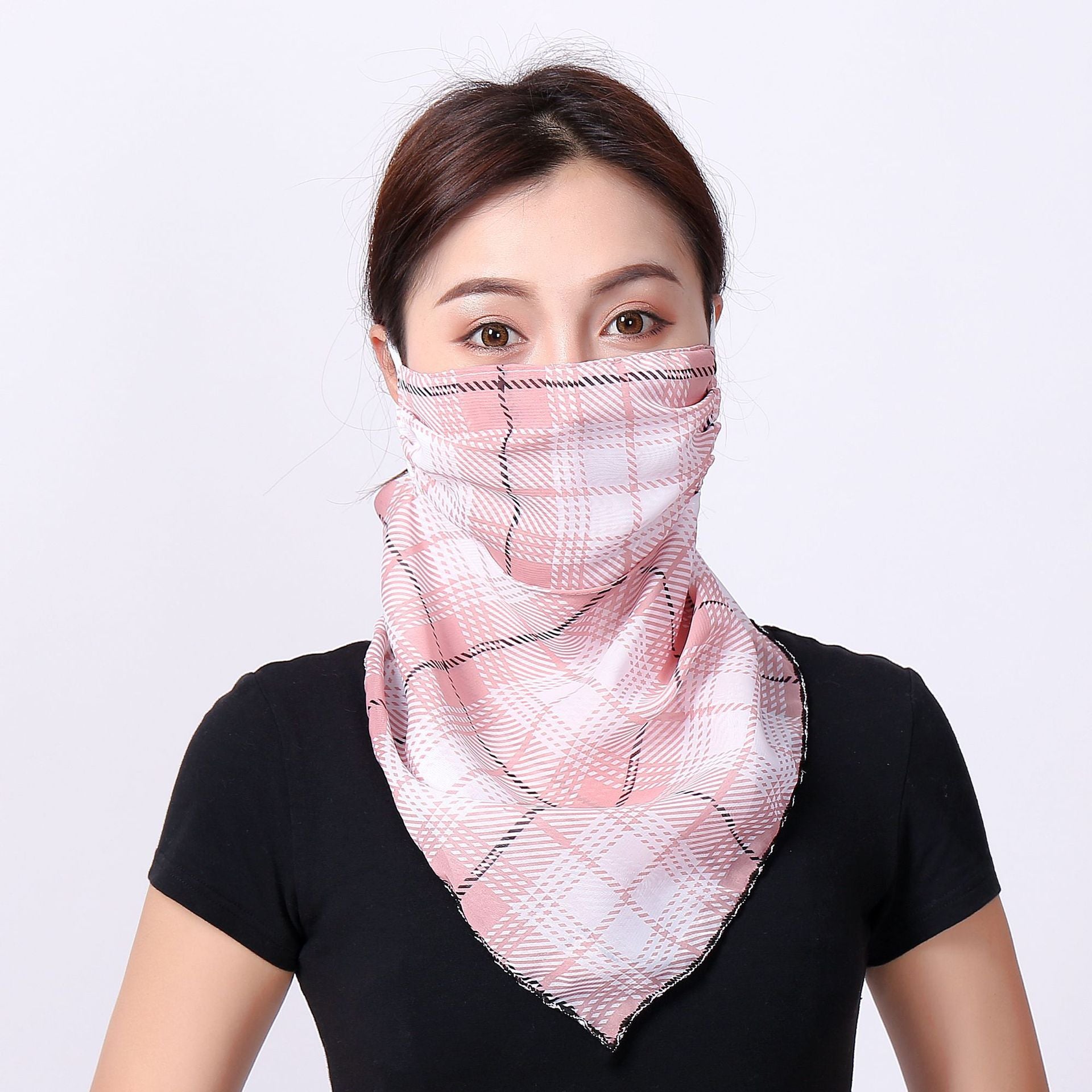 Hanging Ear Thin Face-covering Scarf Triangle Veil Scarf Limorista