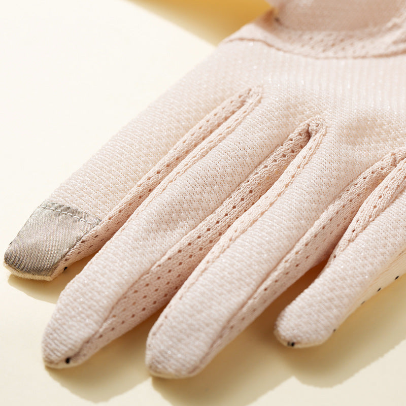 Thin Non-slip Breathable Touch Screen Cotton Short Gloves Limorista