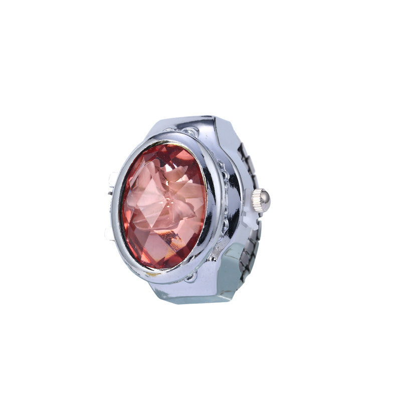 Oval Three Dimensional Flower Flip Finger Watch Limorista