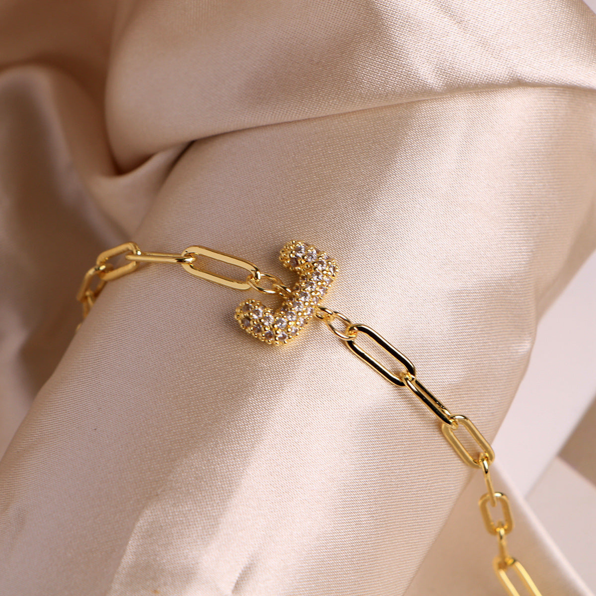 18K Bubble Balloon 26 English Zircon Clip Bracelet Limorista