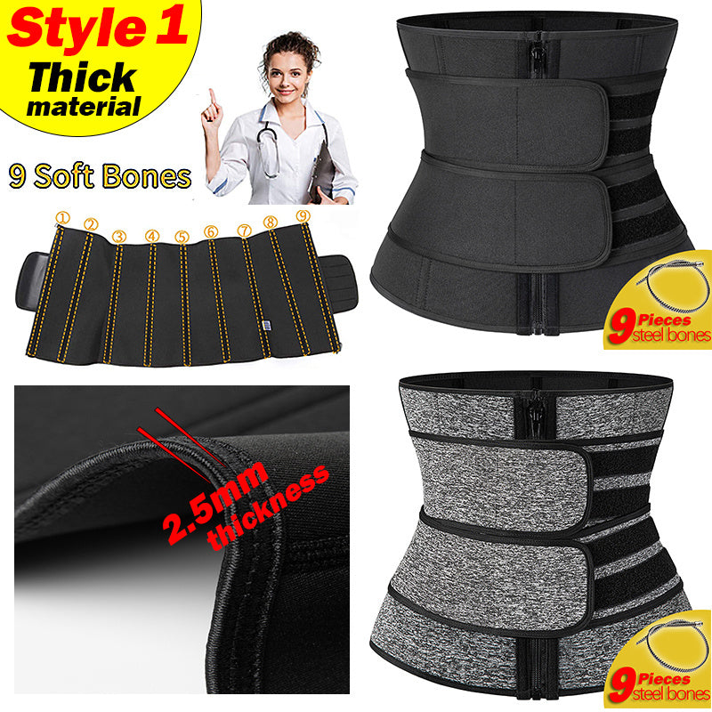 Tummy Sweat Shapewear Bodysuits Women Waist Trainer Slimming 2-3 Belts Workout Shaper Corset Limorista