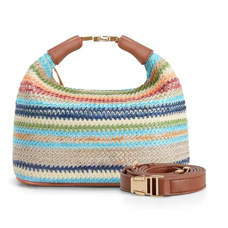 Simple Casual All-match Straw Shoulder Bag Crossbody Women&