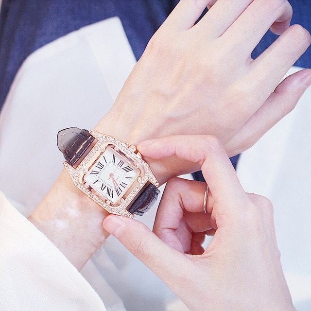 Diamond Watch Female Watch Student Fashion Trend Casual Couple Watch Limorista