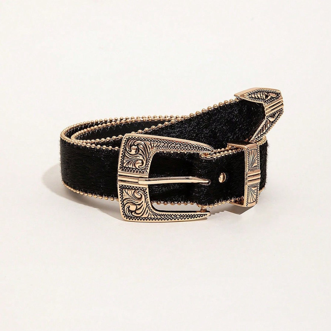 Retro Pattern PU Belt Western Style Women&