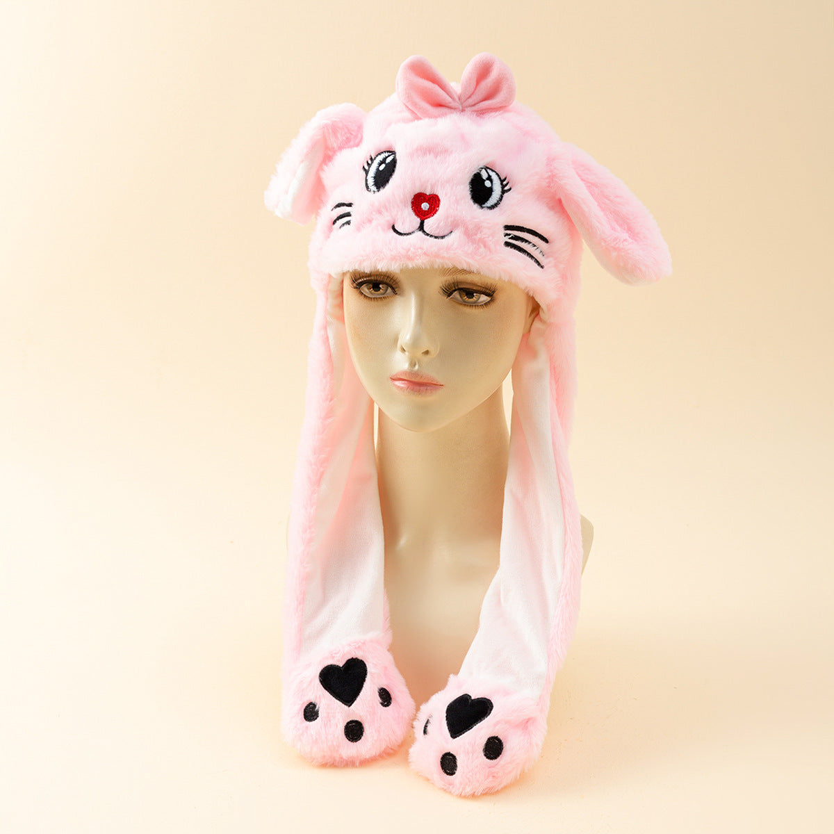 Autumn And Winter Cute Animal Plush Moving Ear Hat Limorista