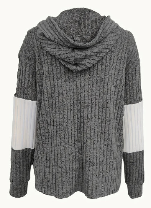 Color Block Zip-up Hoodie Jacket Limorista