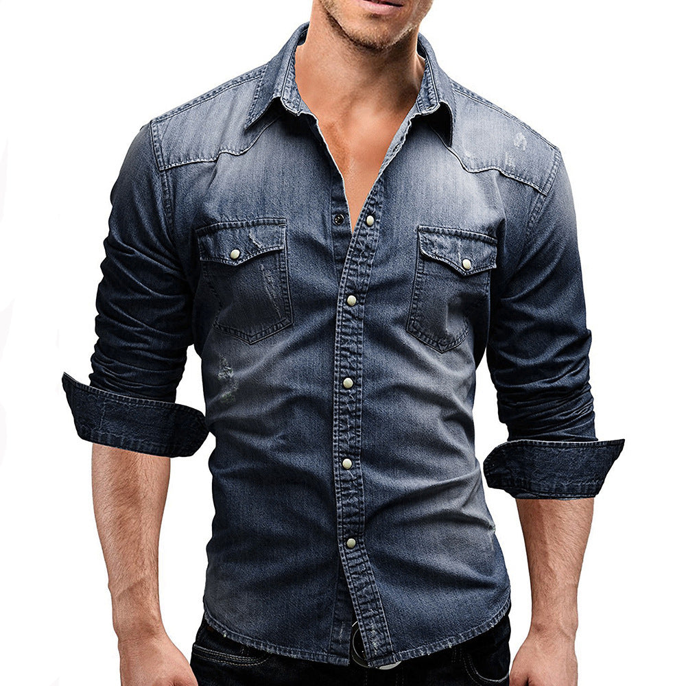 Men Shirt Brand Male Long Sleeve Shirts Casual Solid Slim Fit Limorista