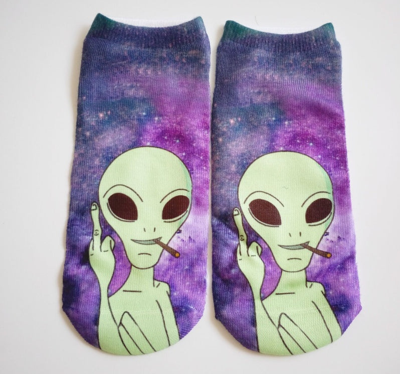 Popular Funny Unisex Short Socks 3D Cat Printed Anklet Socks Casual Socks Limorista