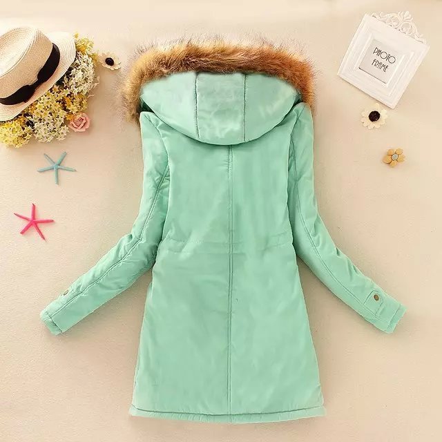 Thick Winter Jacket Women Large Size Long Section Hooded parka outerwear new fashion fur collar Slim padded cotton warm coat Limorista