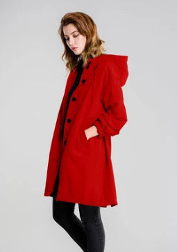 Plus Size Trench Coat Mid-length Loose Long Sleeve Jacket Limorista