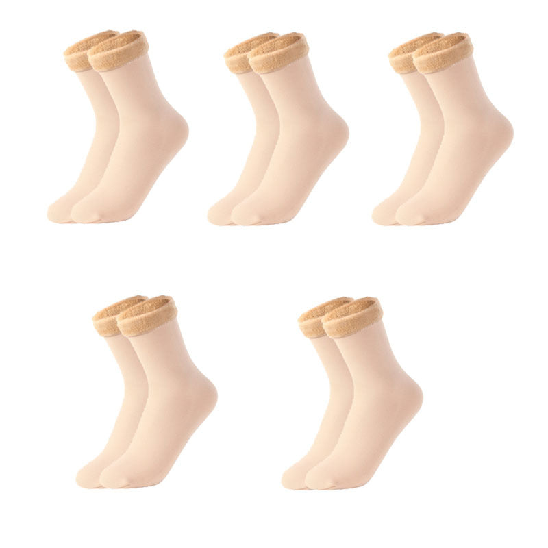 Winter Plush Thickened Mid Height Warm Snow Socks Limorista