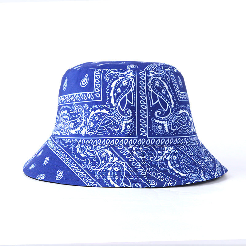 Cashew Full Print Double-sided Fisherman Outdoor Sunshade Sports And Leisure Basin Hat Limorista