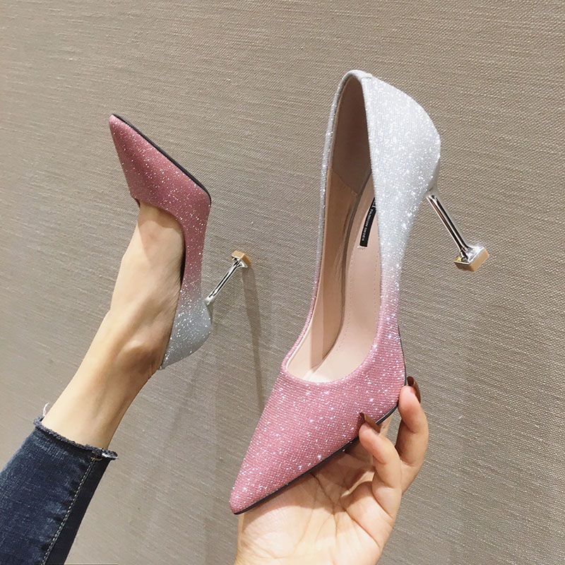 Gradient Sexy Pointed French Stiletto High Heels Limorista