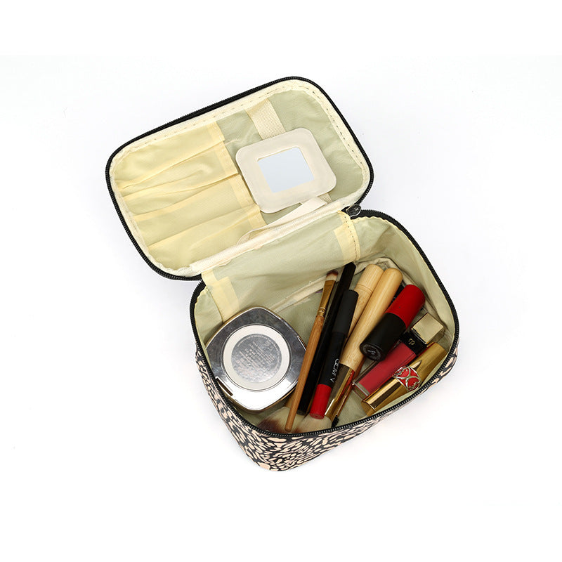 Large Capacity Handbag Leopard Print Cosmetic Bag Limorista