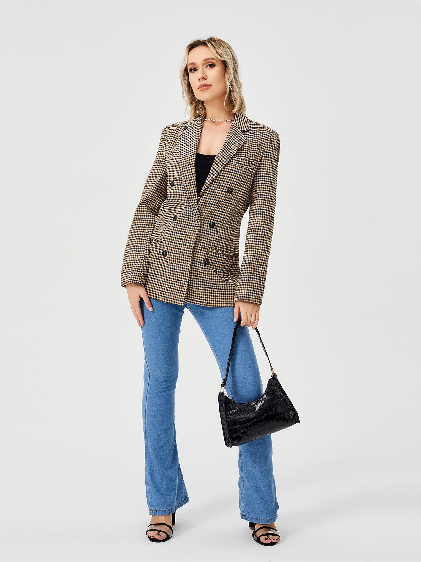 Womens Casual Blazer Jacket Long Sleeve Work 0ffice Blazer Lapel Jacket Limorista