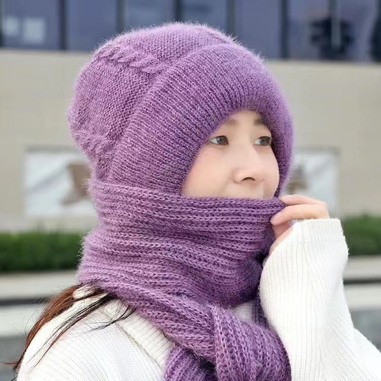 Hat Scarf Thickened Warm-keeping And Cold-proof Snow Hat Limorista