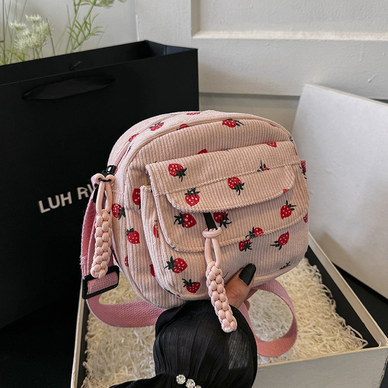 Corduroy Cloth Bag Women&