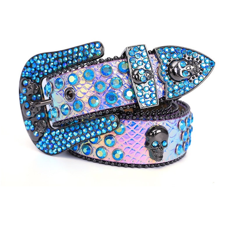 Fashionable And Popular Skull Rhinestone Belt Limorista