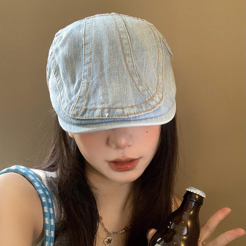 Washed Denim Advance Hats Women&