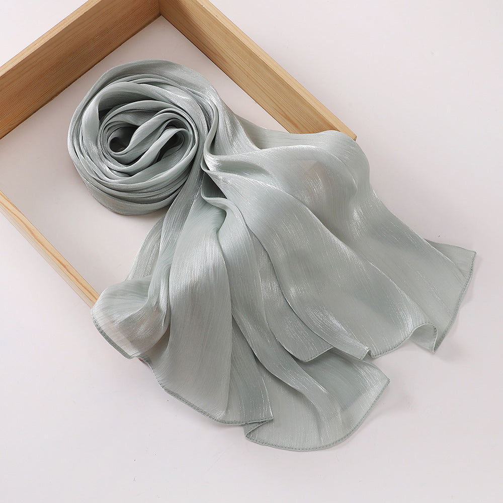 Breathable Cool Island Satin Smooth Silk Toe Scarf Limorista