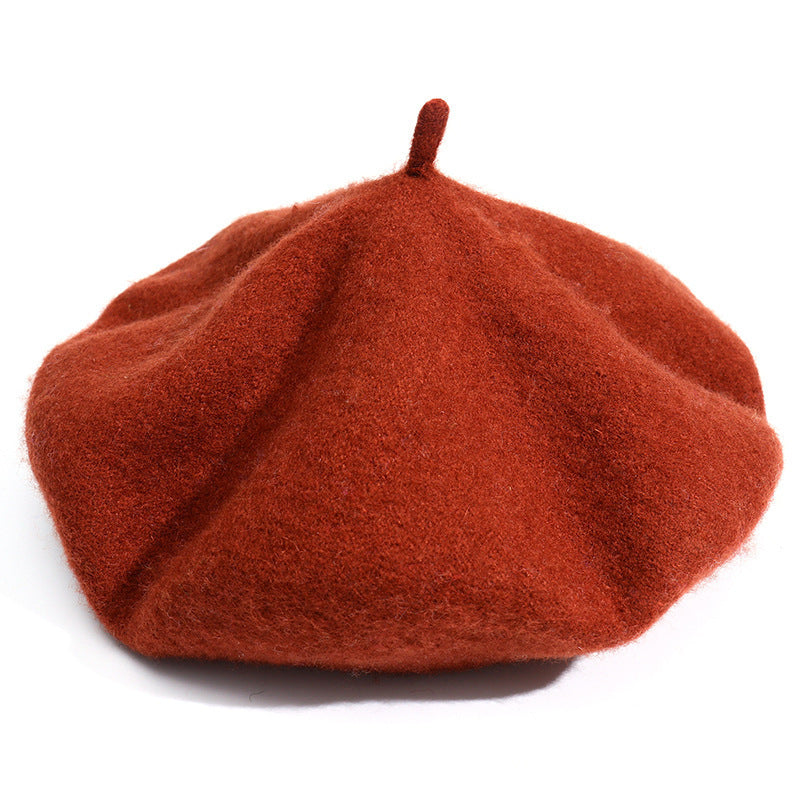 Artistic Wool Candy Color Painter Cap Fashionable Warm Hat Limorista
