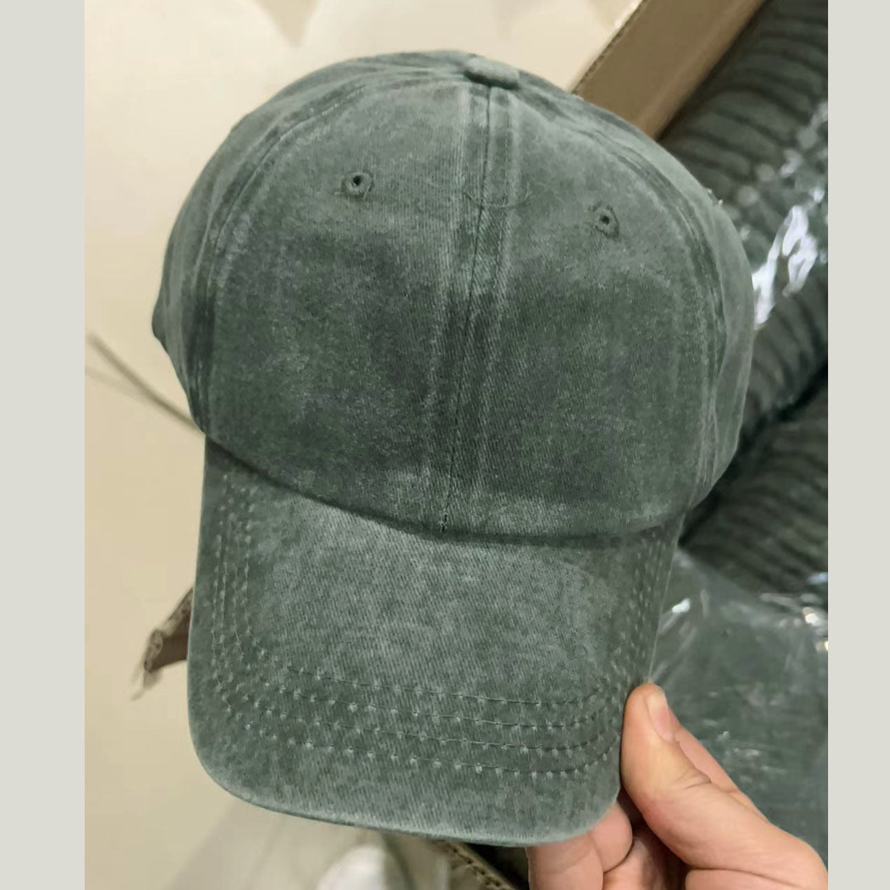 Washed Solid Color Light Board Baseball Cap For Women Limorista