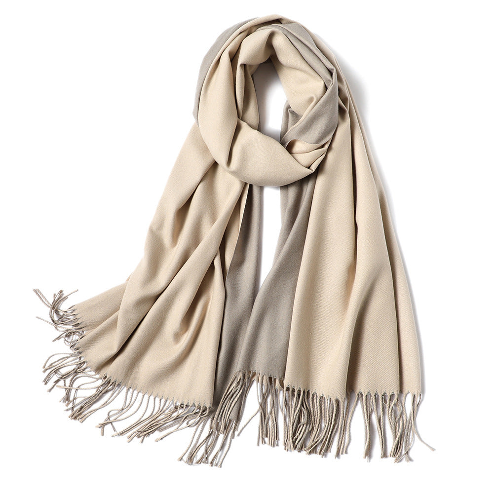 Korean double-sided faux cashmere shawl Limorista