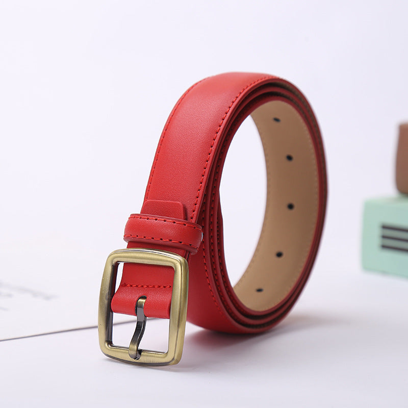 Cow leather belt women&