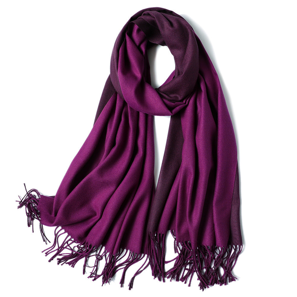 Korean double-sided faux cashmere shawl Limorista