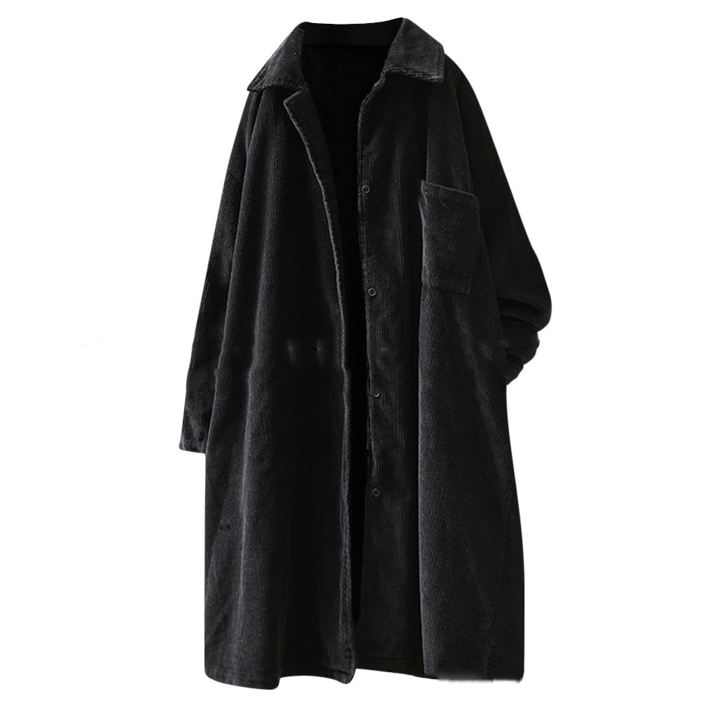 Simple Lapel Long Sleeve Mid-Length Trench Coat Women Limorista