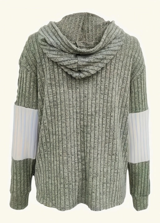 Color Block Zip-up Hoodie Jacket Limorista
