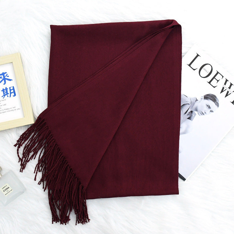 Annual Meeting Warm Cashmere Tassel Scarf Limorista