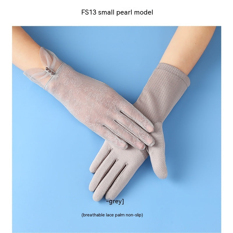 Lightweight Breathable Lace Sun Protection Gloves Limorista