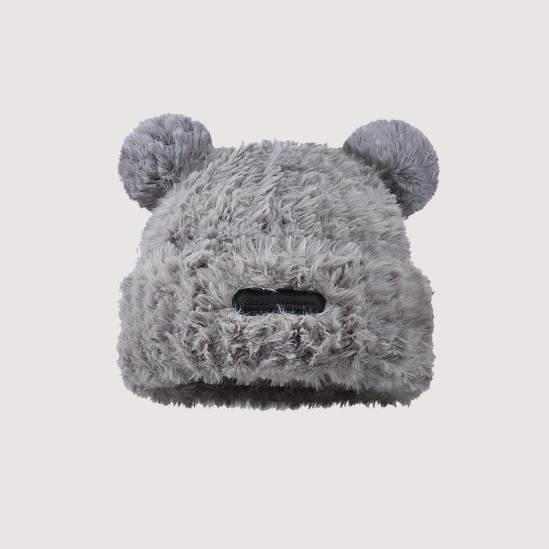 Cute Furry Face-looking Warm Plush Hat Limorista