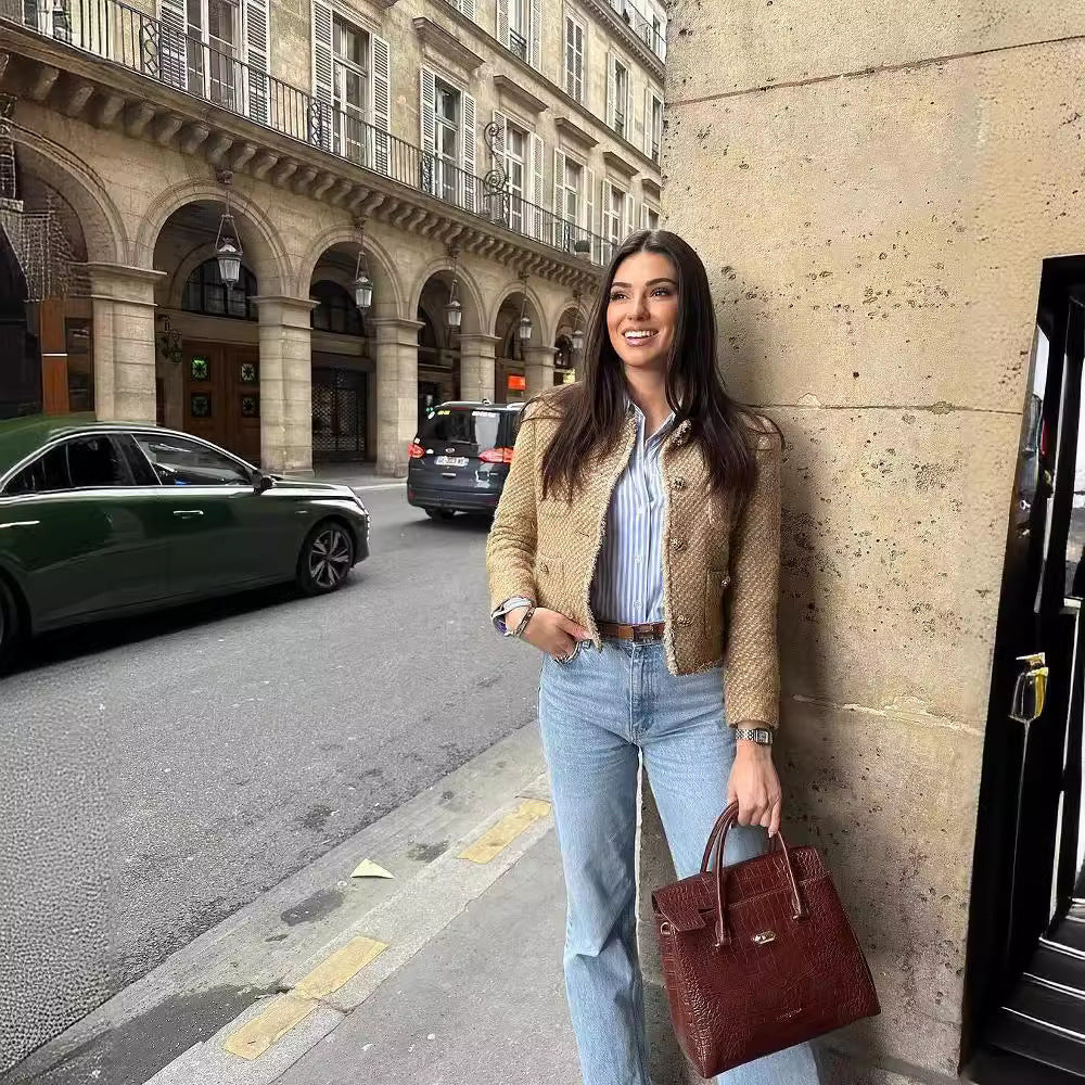 Wholesale Supply Woolen Long Sleeve Short Coat Limorista