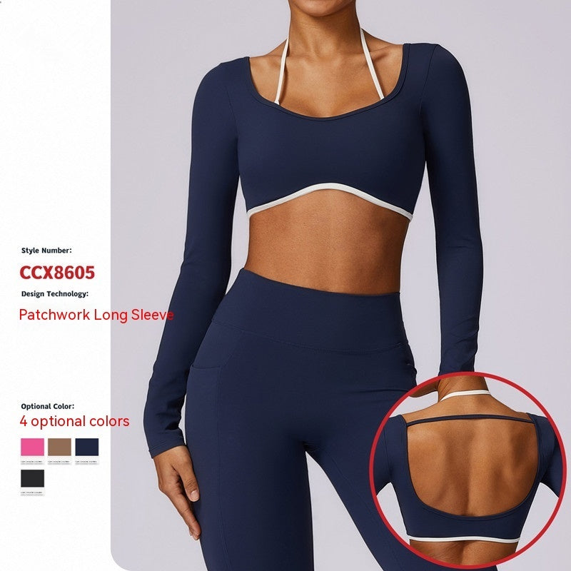 Quick-drying Beauty Back Yoga Clothing Top Long Sleeve Running Exercise T-shirt Long Sleeve Workout Clothes Limorista