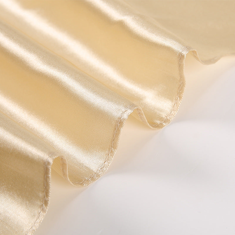 Solid Color Square Scarf Artificial Silk Small Square Towel Limorista