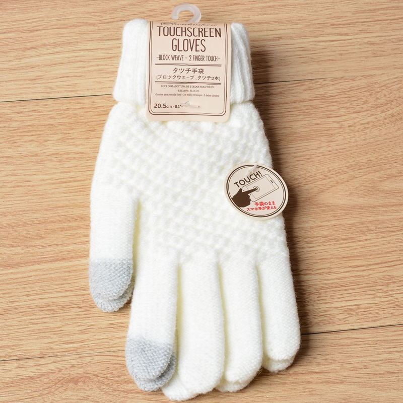 Knit Gloves Ladies Jacquard Touch Screen Warm Fashion Winter Gloves Limorista