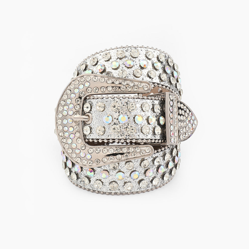Versatile Fashion Edge Beads New Rhinestone Belt Women&