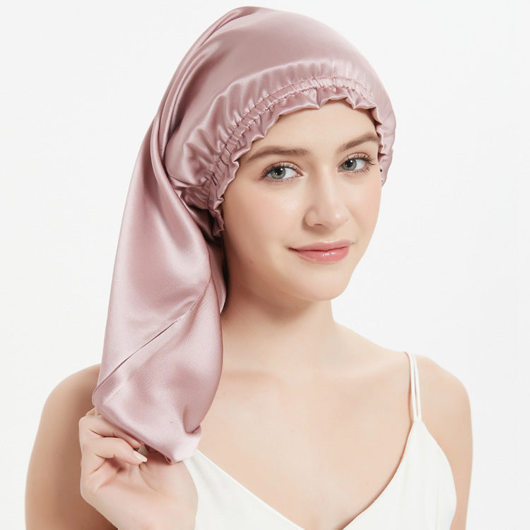 Silk Long Tube Nightcap Hair Care Thermal Heat Cap Limorista