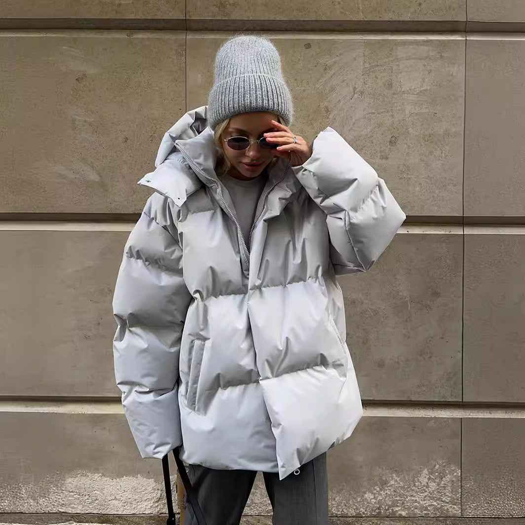Limorista - Cotton Padded Jacket Female Loose Cotton Coat Baggy Coat