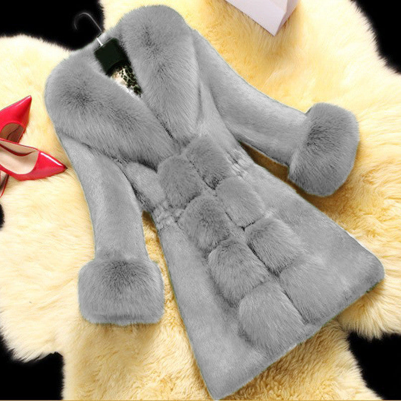 New Style Rabbit Fur Ladies Fur Coat Limorista