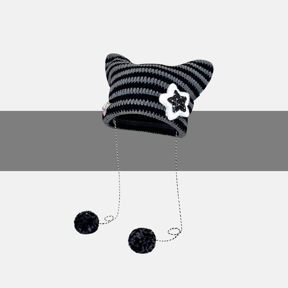Korean Cute Thermal Head Cover Woolen Cap Limorista