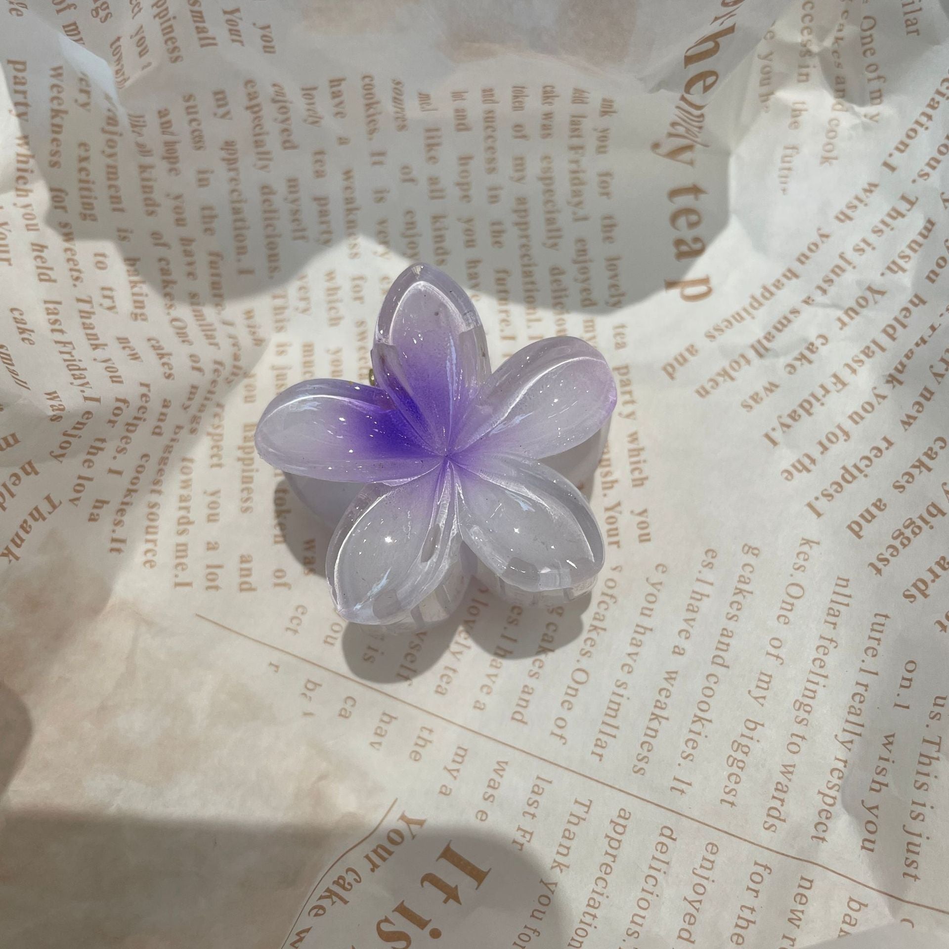4CM Plumeria Rubra Grip Flower Barrettes Female Limorista