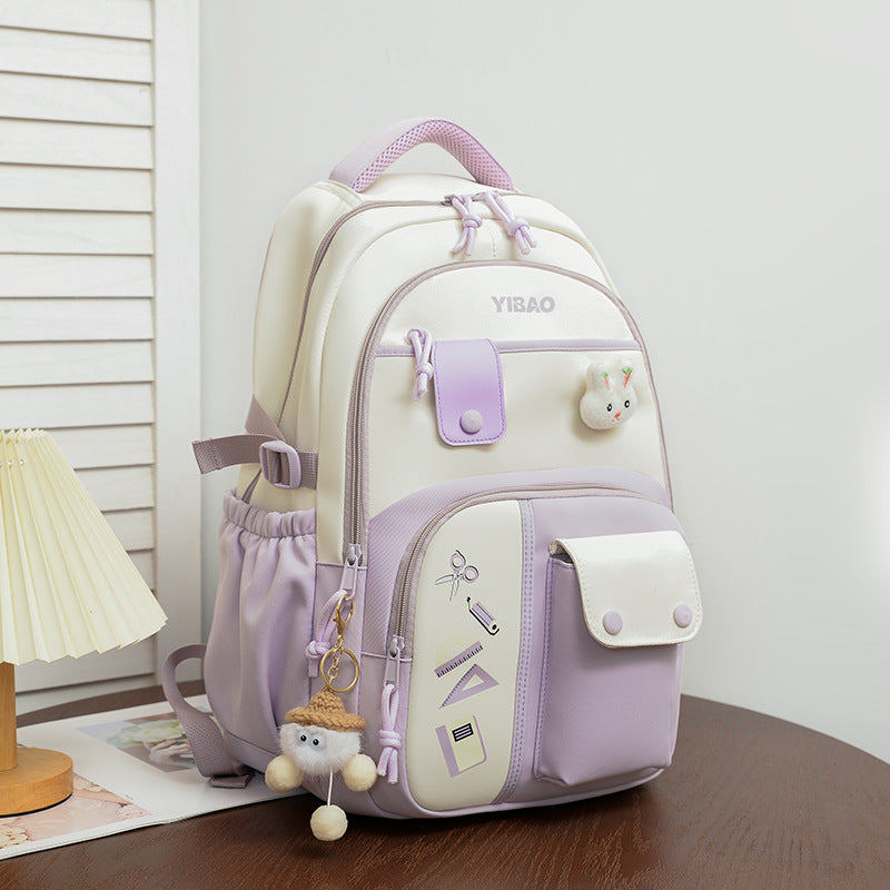 Large Capacity Fashion Color Contrast Stitching Korean Style Western Style Casual Bag Limorista