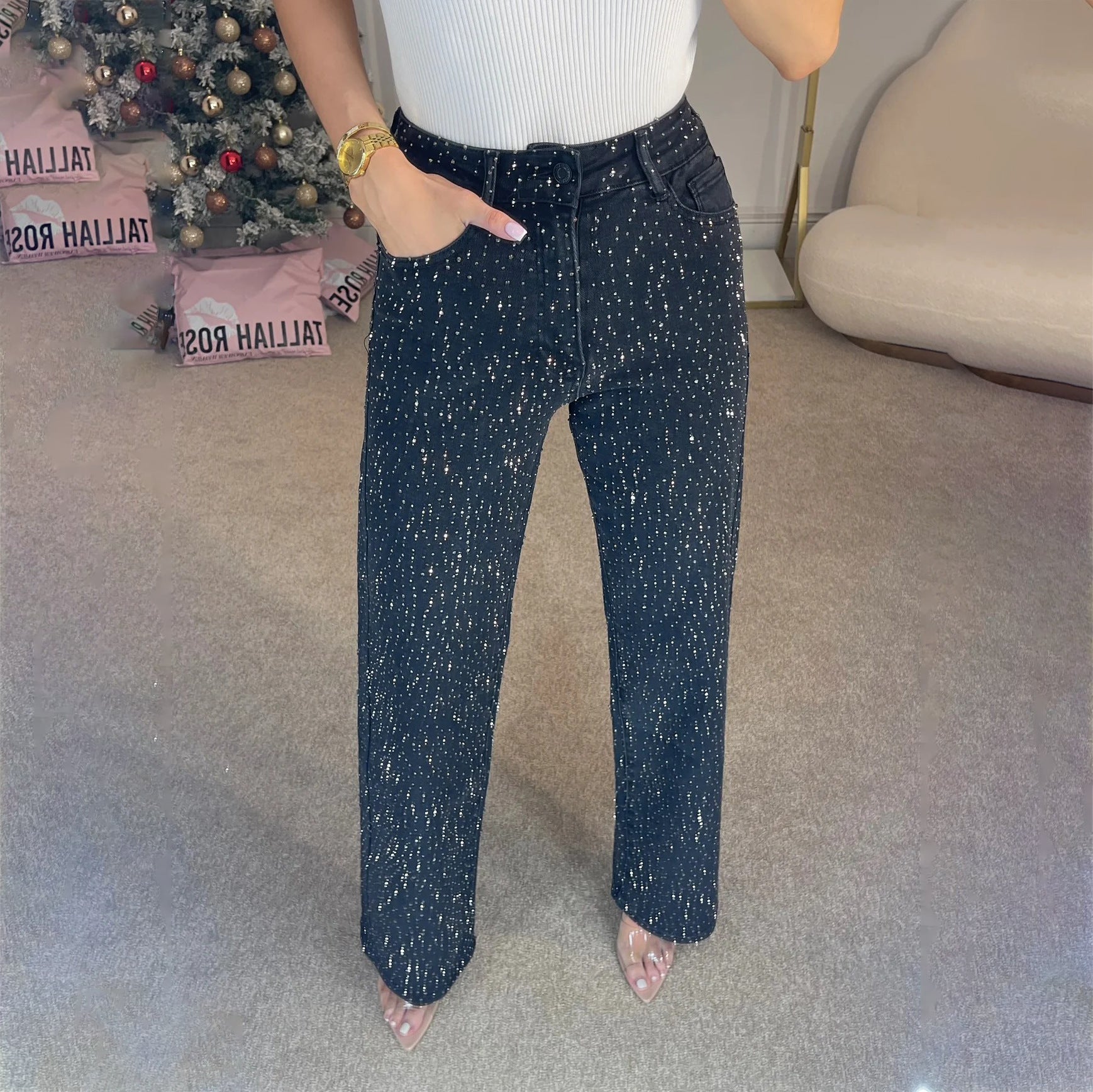 Summer High Waist All-matching Pants Women&
