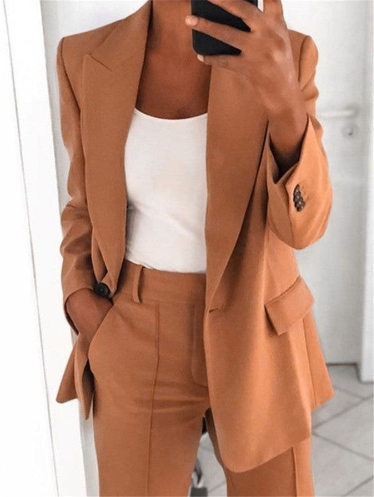 Lapel Slim-fit Cardigan Graceful Suit Jacket Limorista