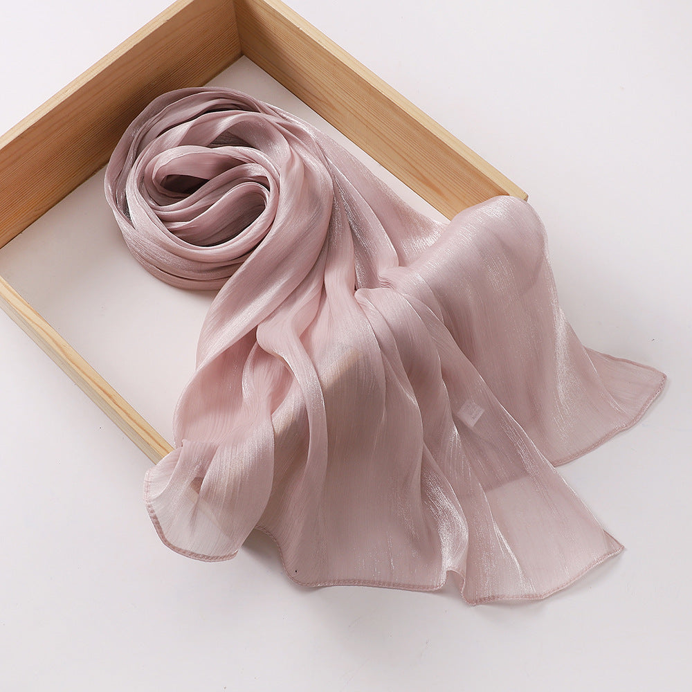 Breathable Cool Island Satin Smooth Silk Toe Scarf Limorista