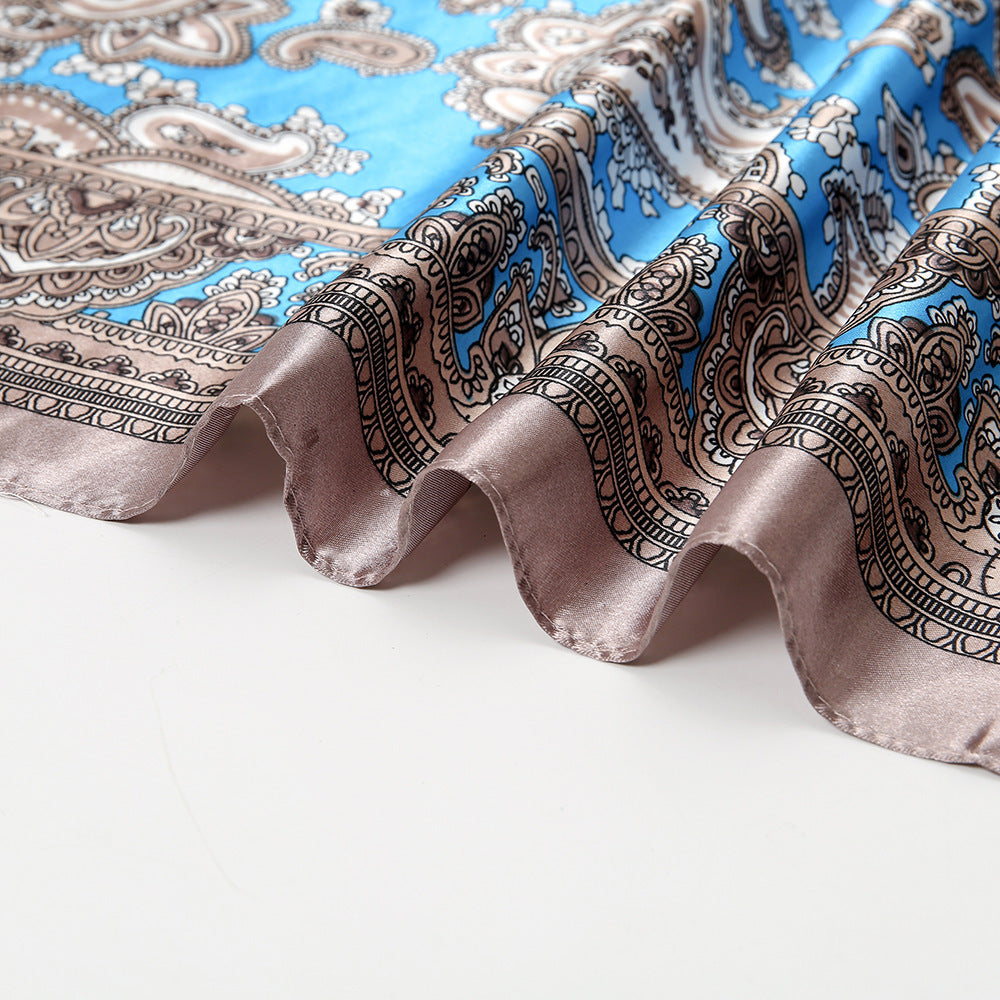 Paisley Printed 90 Square Scarf Retro Fashion Shawl Limorista