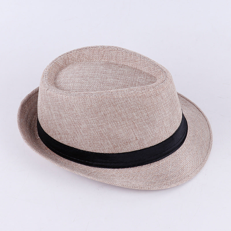 Manufacturers Supply Jazz Hat British Style Cotton And Linen Solid Color Top Hat Limorista